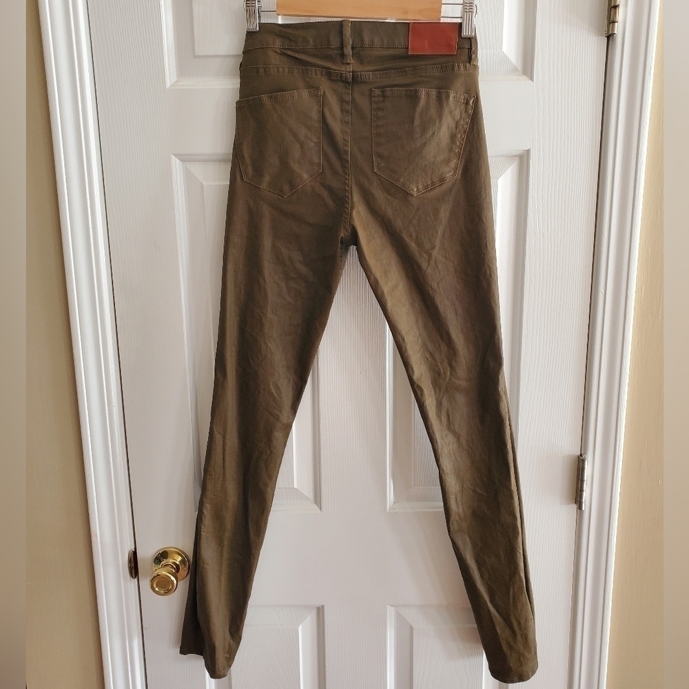 Madewell 28 x 32 Skinny Skinny Pants Coated Drab Olive Green BLOGGER FAV - Picture 8 of 9